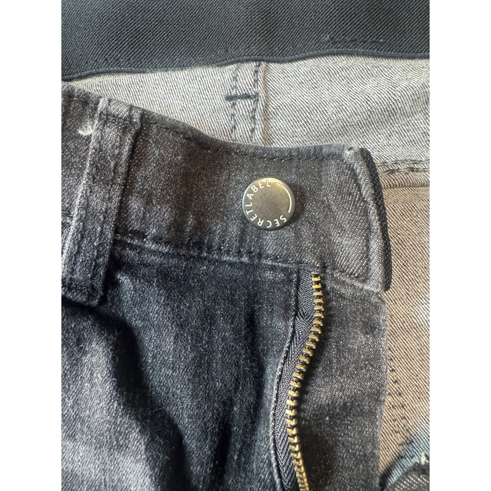 Sira Jean Womens L Gray Denim Mid Rise Frayed Hem Skinny Jeans - Picture 6 of 16